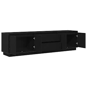 TV skříňka s LED osvětlením černý dub 193,5x41x50 cm - obrázek 6