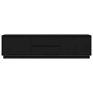 TV skříňka s LED osvětlením černý dub 193,5x41x50 cm - obrázek 7