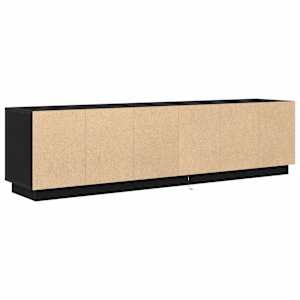 TV skříňka s LED osvětlením černý dub 193,5x41x50 cm - obrázek 9