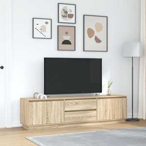 TV skříňka s LED osvětlením Dub Sonoma 193,5x41x50 cm - obrázek 4