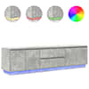 vidaXL LED-tuledega telerikapp, betoonhall, 193,5x41x50 cm