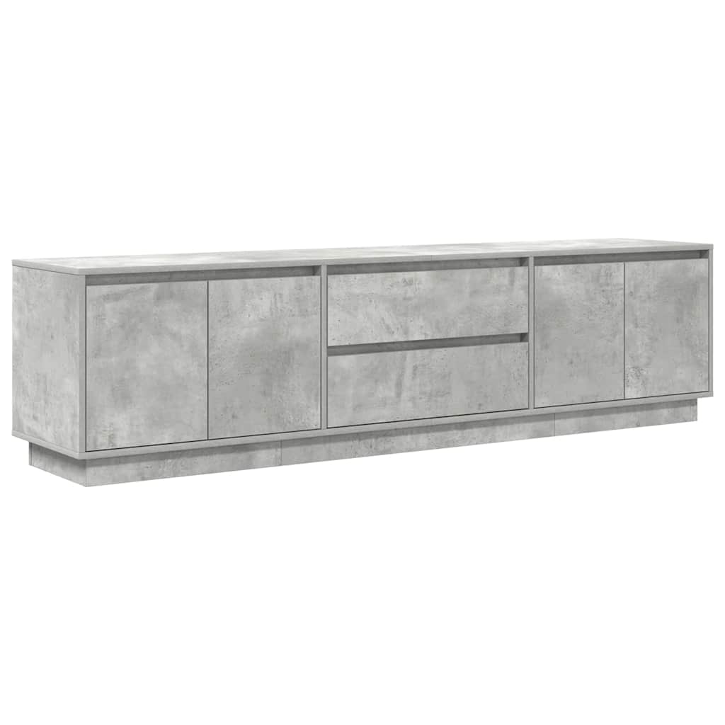 vidaXL Dulap TV cu lumini LED Gri beton 193,5x41x50 cm