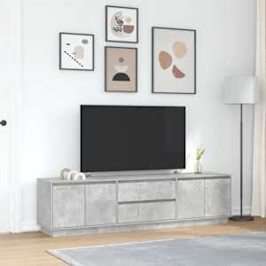 TV skříňka s LED osvětlením betonově šedá 193,5x41x50 cm - obrázek 4