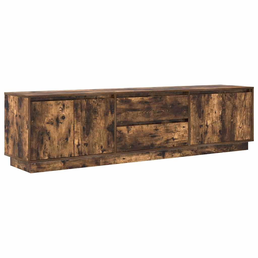 vidaXL füstös tölgyszínű TV-szekrény LED-világítással 193,5x41x50 cm