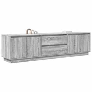 TV skříňka s LED světly šedá Sonoma 193,5x41x50 cm - obrázek 5