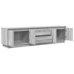 TV skříňka s LED světly šedá Sonoma 193,5x41x50 cm - obrázek 6