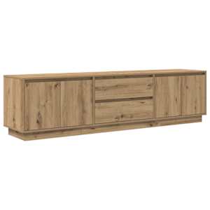 TV skříňka s LED osvětlením dub artisan 193,5x41x50 cm - obrázek 3