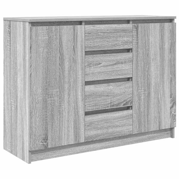 vidaXL puhvetkapp sahtlitega hall Sonoma tamm 100,5x35x76 cm tehispuit