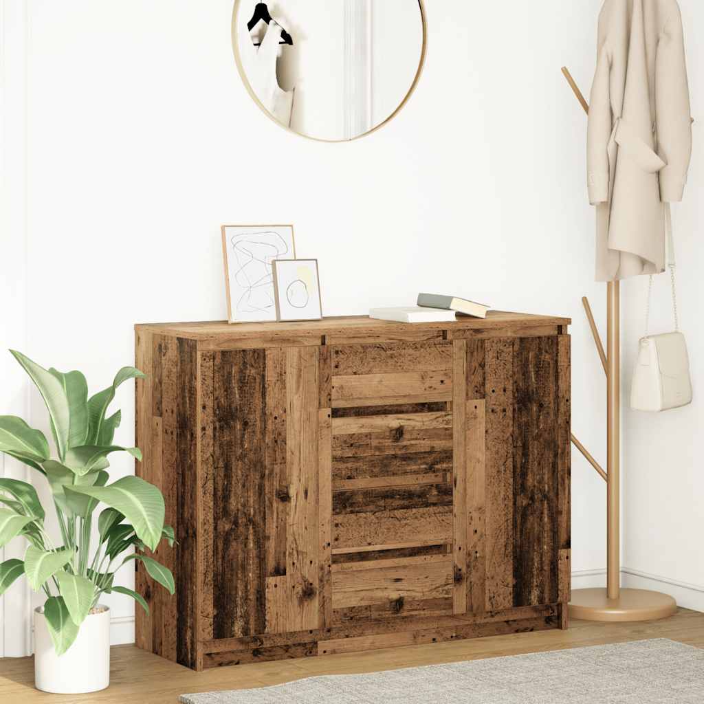 vidaXL Sideboard mit Schubladen Altholz-Optik 100,5x35x76 cm