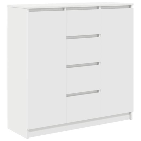 vidaXL puhvetkapp sahtlitega, valge, 100,5x35x98,5 cm, tehispuit