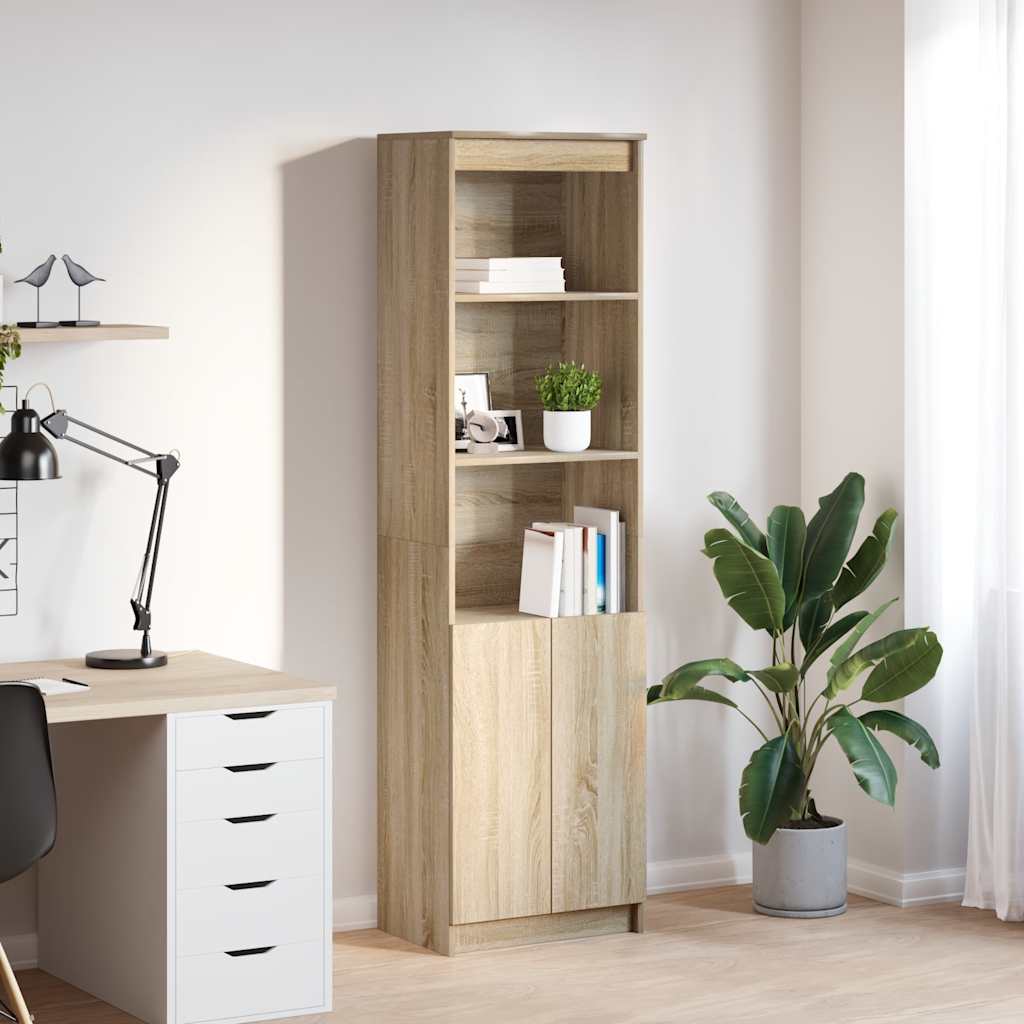 vidaXL Highboard Sonoma-Eiche 50x35x180 cm Holzwerkstoff