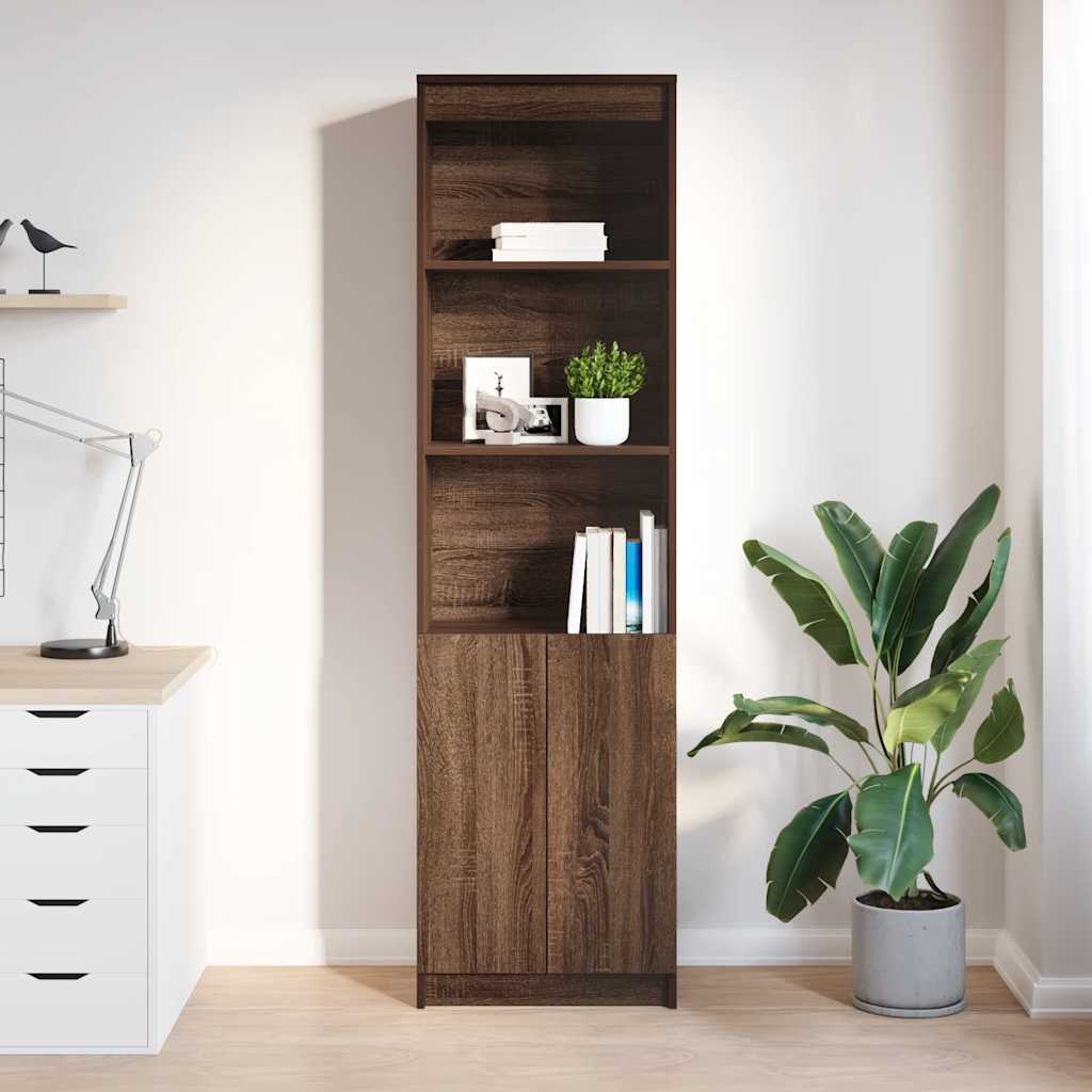 Thumbnail - vidaXL Highboard Braun Eichen-Optik 50x35x180 cm Holzwerkstoff