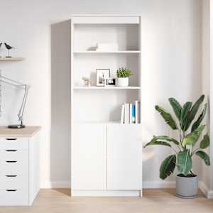 Skříň highboard bílá 70 x 35 x 180 cm kompozitní dřevo - obrázek 3