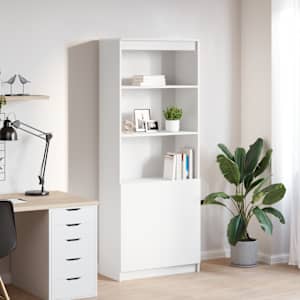 Skříň highboard bílá 70 x 35 x 180 cm kompozitní dřevo - obrázek 1