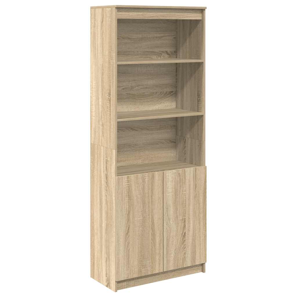 vidaXL Hoge kast 70x35x180 cm bewerkt hout sonoma eikenkleurig, foto 3