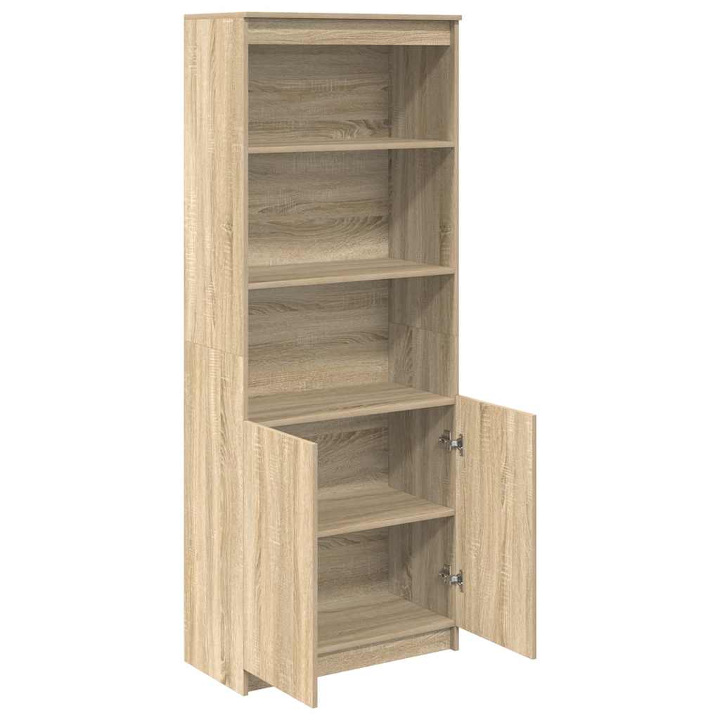 vidaXL Hoge kast 70x35x180 cm bewerkt hout sonoma eikenkleurig, foto 4