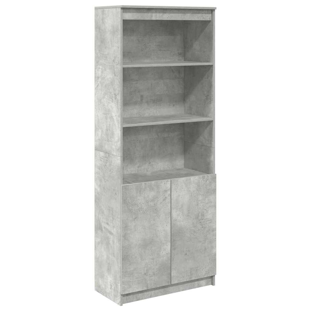 vidaXL Hoge kast 70x35x180 cm bewerkt hout betongrijs grijs, foto 3