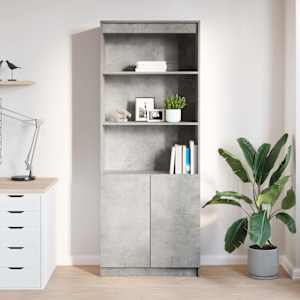 Skříň highboard betonově šedá 70 x 35 x 180 cm kompozitní dřevo - obrázek 3