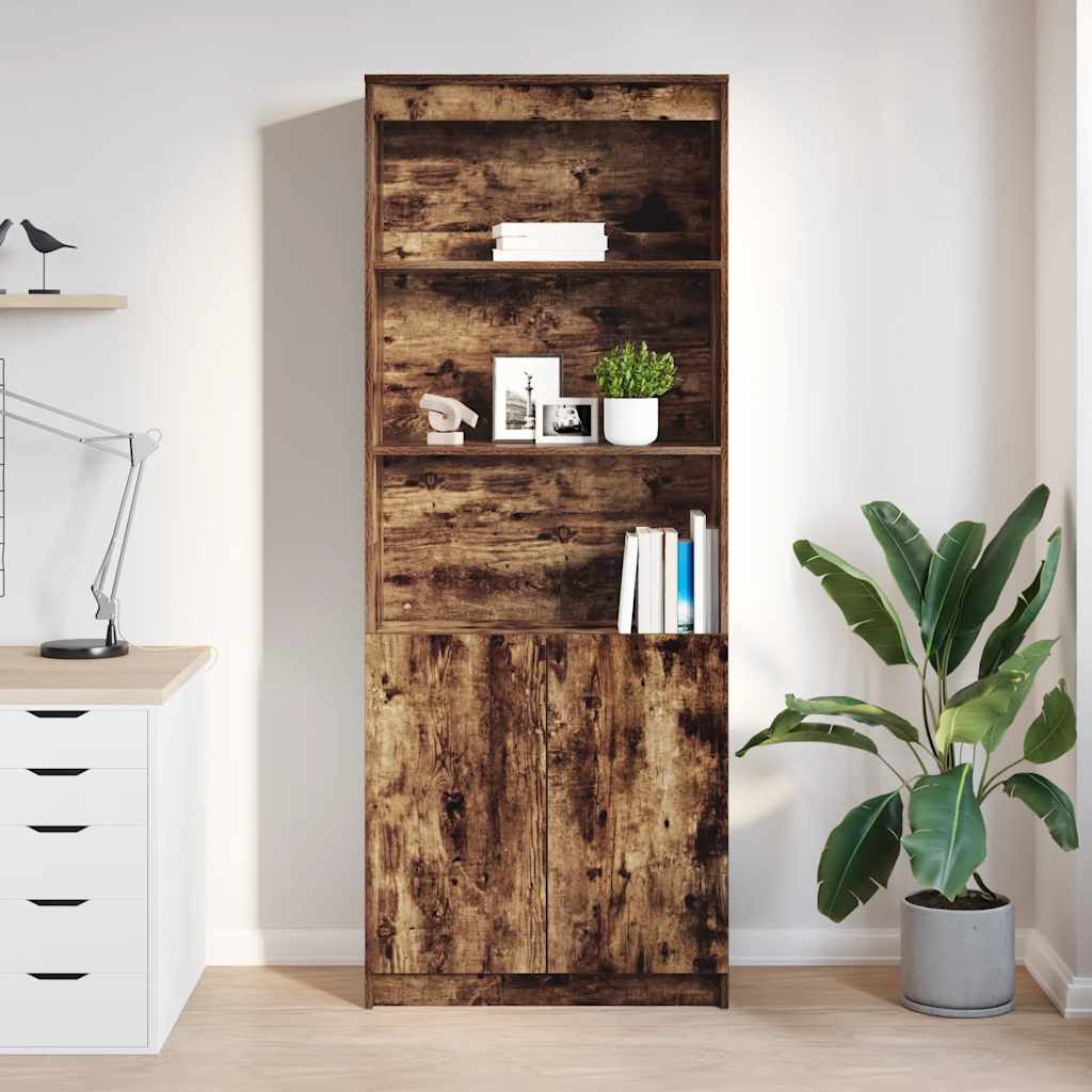 vidaXL Dulap înalt, stejar fumuriu, 70x35x180 cm, lemn prelucrat
