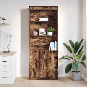 Skříň highboard kouřový dub 70 x 35 x 180 cm kompozitní dřevo - obrázek 3