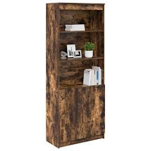 Skříň highboard kouřový dub 70 x 35 x 180 cm kompozitní dřevo - obrázek 4