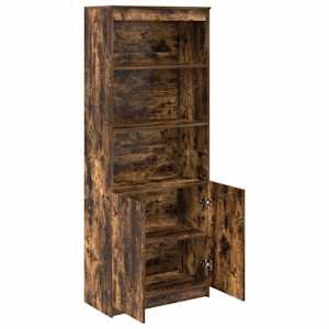 Skříň highboard kouřový dub 70 x 35 x 180 cm kompozitní dřevo - obrázek 5