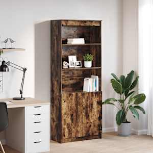 Skříň highboard kouřový dub 70 x 35 x 180 cm kompozitní dřevo - obrázek 1