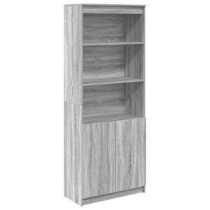 Skříň highboard šedá sonoma 70 x 35 x 180 cm kompozitní dřevo - obrázek 2
