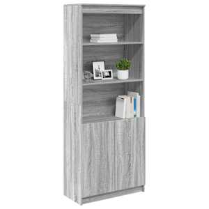 Skříň highboard šedá sonoma 70 x 35 x 180 cm kompozitní dřevo - obrázek 4