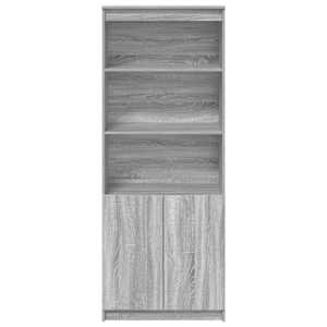 Skříň highboard šedá sonoma 70 x 35 x 180 cm kompozitní dřevo - obrázek 6