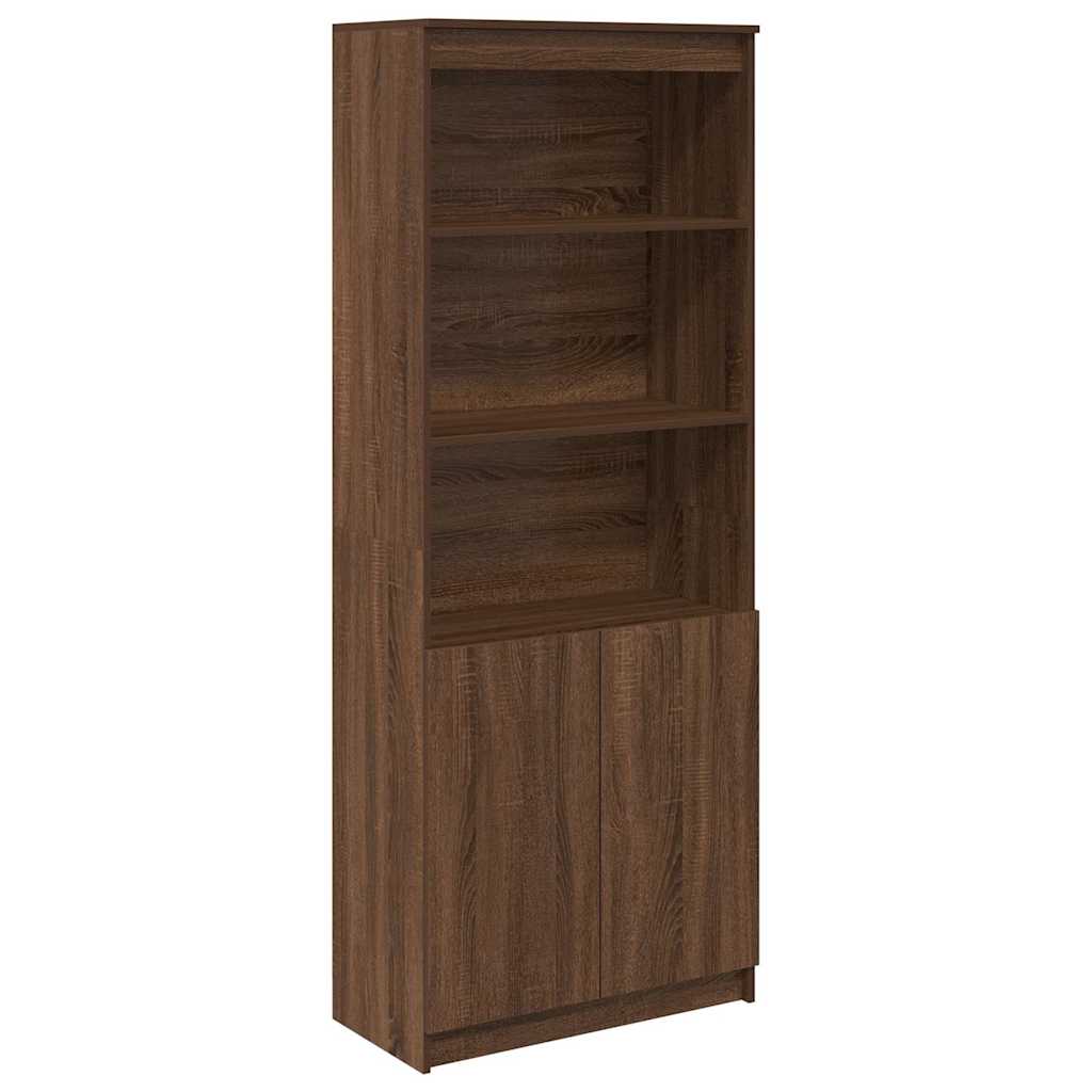 vidaXL Skříň highboard hnědý dub 70 x 35 x 180 cm kompozitní dřevo