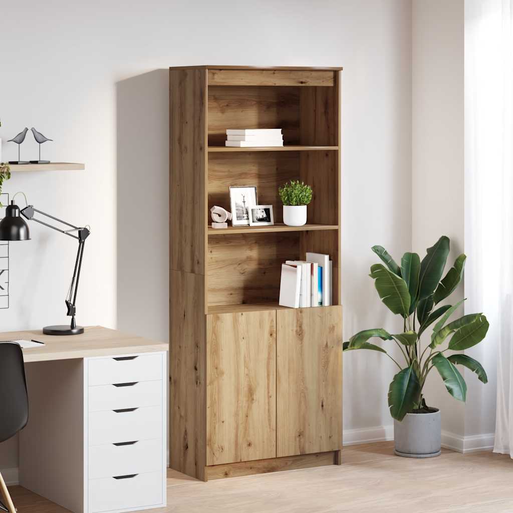 vidaXL Highboard Artisan-Eiche 70x35x180 cm Holzwerkstoff