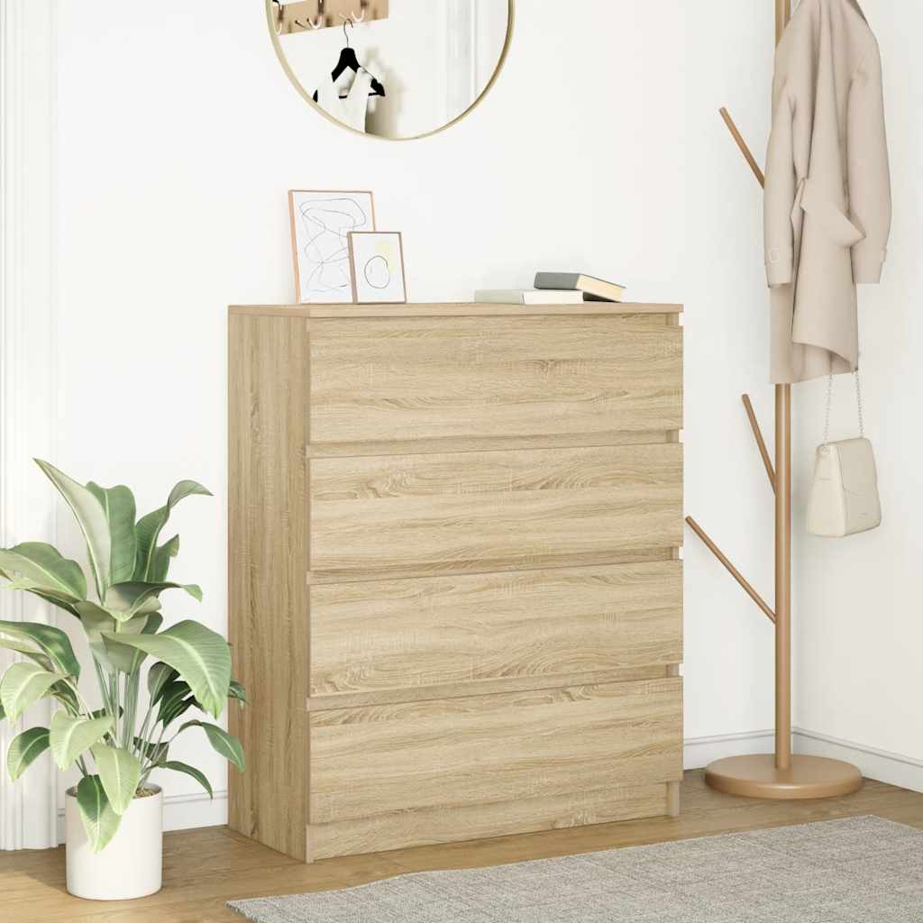 vidaXL Sideboard Sonoma-Eiche 80x35x99 cm Holzwerkstoff