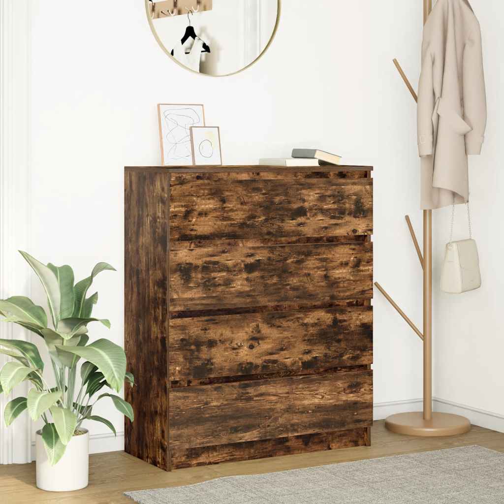 vidaXL Sideboard Räuchereiche 80x35x99 cm Holzwerkstoff