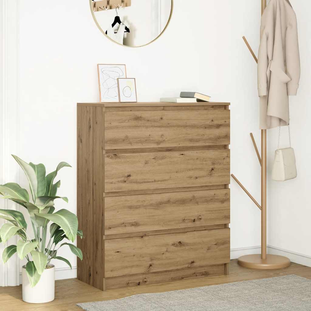 vidaXL Sideboard Artisan-Eiche 80x35x99 cm Holzwerkstoff