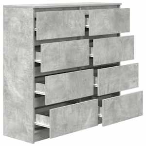 Příborník betonově šedý 100x35x99 cm kompozitní dřevo - obrázek 5