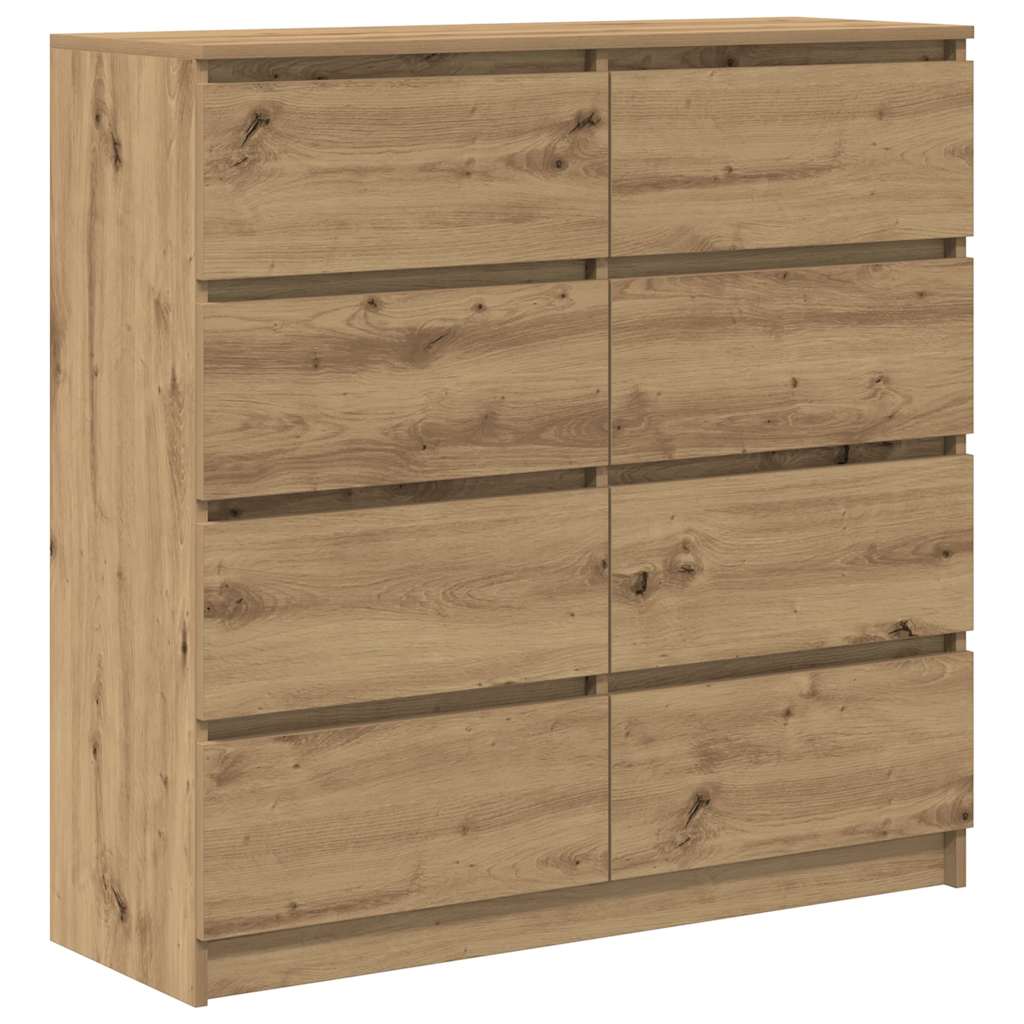 vidaXL Dressoir 100x35x99 cm bewerkt hout artisanaal eikenkleurig, foto 3