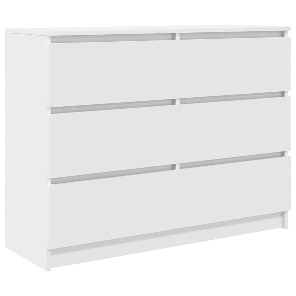 vidaXL Bufetă albă 100x35x76 cm din lemn prelucrat