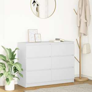 Komoda bela 100x35x76 cm inženirski les