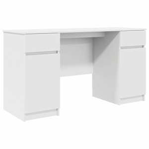 vidaXL Laud Valge Tehispuit 140 x 49 x 76 cm
