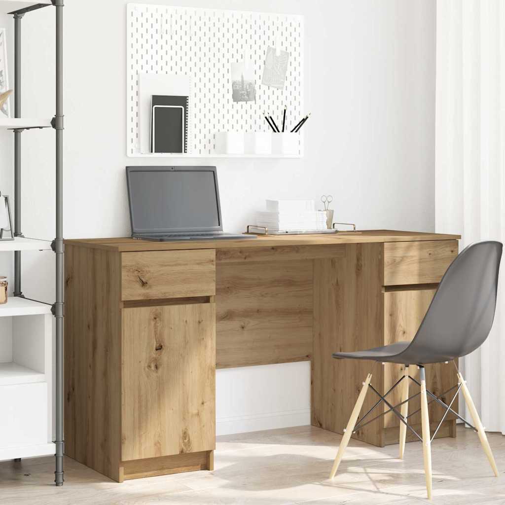 Bureau vidaXL Artisan Chêne 140x49x76 cm Bois d'ingénierie