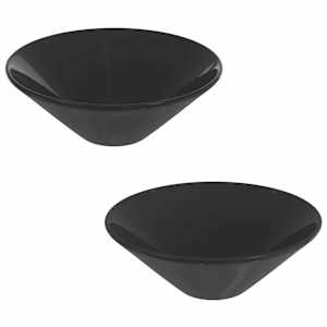 vidaXL valamud 2 tk, l&auml;ikiv must, &Oslash;42 x 14 cm, keraamilised