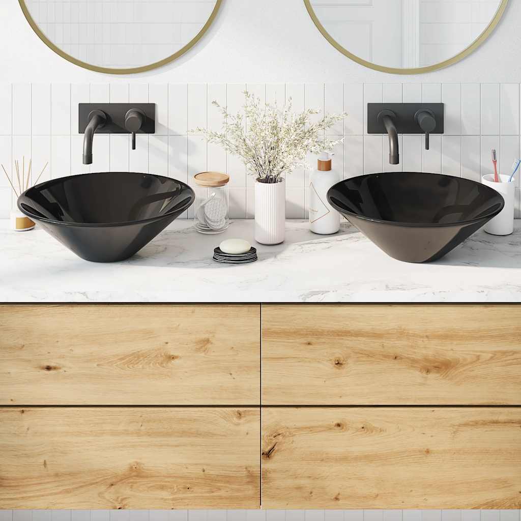 Art Basin 2 pcs Ceramic Round (not for individual sales / blocked all in blockca