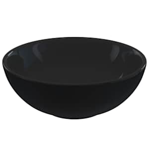 vidaXL l&auml;ikiv must kraanikauss &Oslash; 28 x 10 cm keraamiline