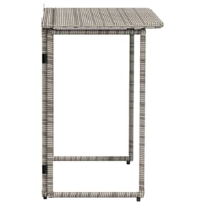 Skládací zahradní stůl šedý 90x51x75 cm Poly ratan - obrázek 5