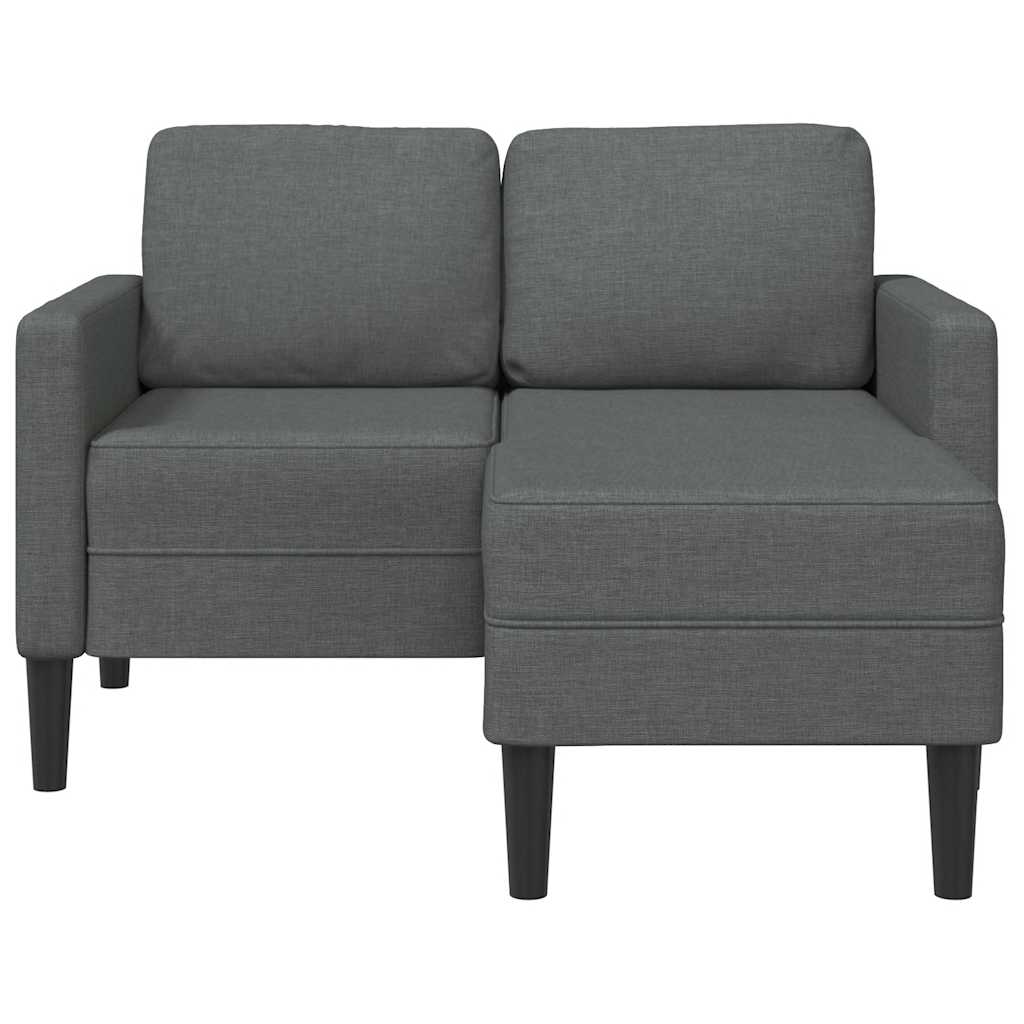 Thumbnail - vidaXL 2-Sitzer-Sofa mit Chaiselongue L-förmig Dunkelgrau 125 cm Stoff