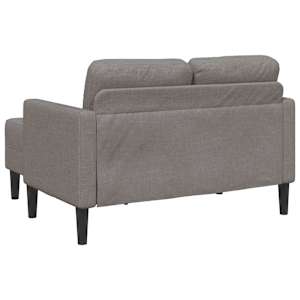 Dvoumístná pohovka s lehátkem ve tvaru L Taupe 125 cm Látka - obrázek 5