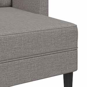 Dvoumístná pohovka s lehátkem ve tvaru L Taupe 125 cm Látka - obrázek 7