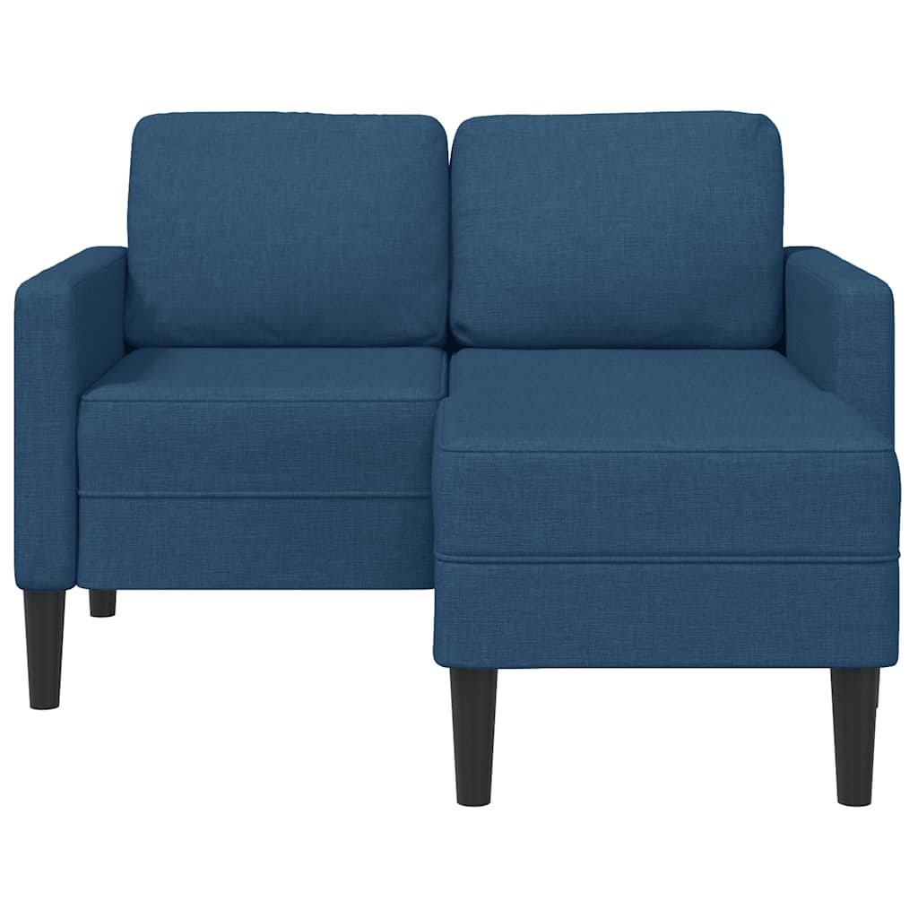 Thumbnail - vidaXL 2-Sitzer-Sofa mit Chaiselongue L-Form Blau 125 cm Stoff