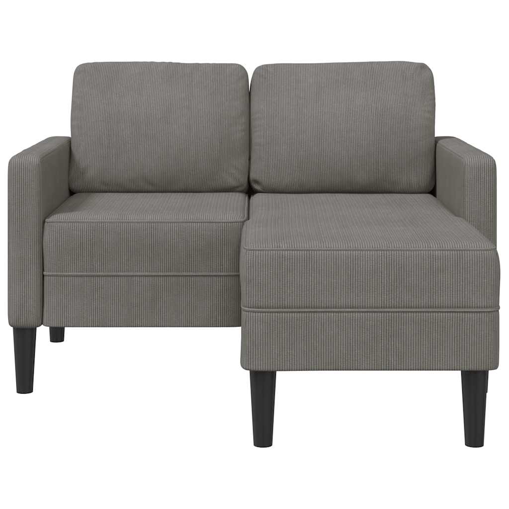 Thumbnail - vidaXL 2-Sitzer-Sofa mit Chaiselongue L-Form Hellgrau 125 cm Leinen